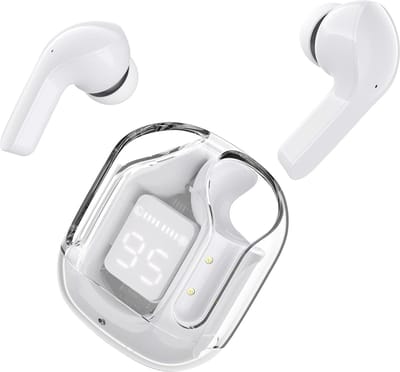 Draadloze Bluetooth 5.3 in-ear hoofdtelefoon met 25 uur speeltijd en waterdichte functie