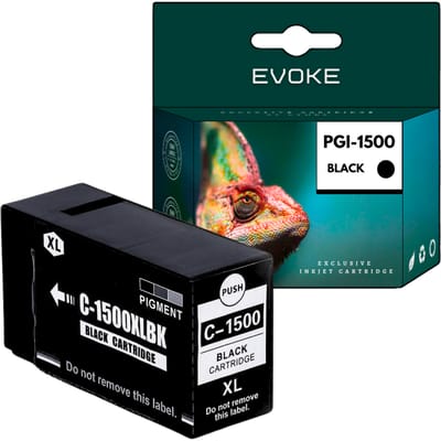 Evoke Compatibele Inkt voor Canon Pgi-1500 Pgi1500 9182B001 Zwart 38 ml 1200 Pagina's Maxify Mb2050 2150 2155 2350 2750 2755