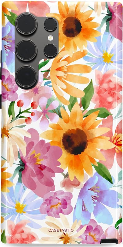 Casetastic Hoesje Geschikt voor Samsung S24 Ultra - Stijlvolle Beschermende Duo-layer Case - Aquarel fantasie