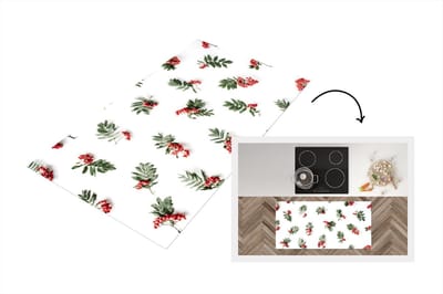 Keukenloper - Loper keuken - Winter - Mistletoe - Wit - 120x60 cm - Keukenloper vinyl