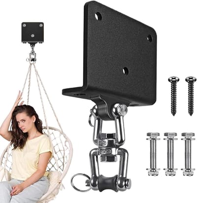 Bokszakhouder - Zware tas houder - Snelheidstraining thuis - 360 graden draaibaar - 13 x 11 x 4 cm - Zwart