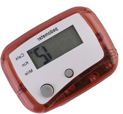 Stappenteller - Fitness Monitor - Dagelijkse Activiteit - Digitaal LCD Scherm - 4.5 x 3.8cm - Rood