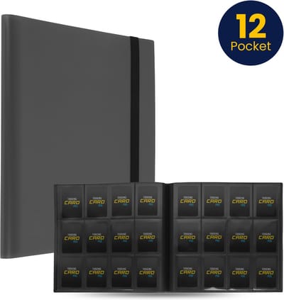TradingCardPro - 12 pocket zwarte verzamelmap binder geschikt voor Pokémon kaarten - Map voor 480 kaarten - 20 Pagina’s - Premium Kwaliteit - Binder Zwart