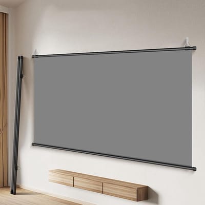 Projectiescherm mobiel bioscoopscherm, 60 inch (4:3), 16:9, HD, kreukvrij, hangend ontwerp zonder vouwen (60 inch (4:3))
