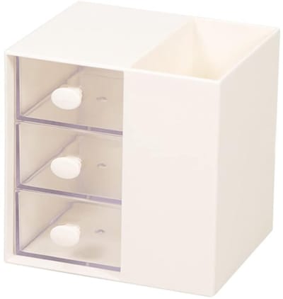 Bureau-opbergers - Potlood-Multifunctionele pennenhouder-pennenhouder voor op het bureau-opbergrek voor school-thuiskantoor-cadeau voor leraren-klasgenoten en vrienden-wit