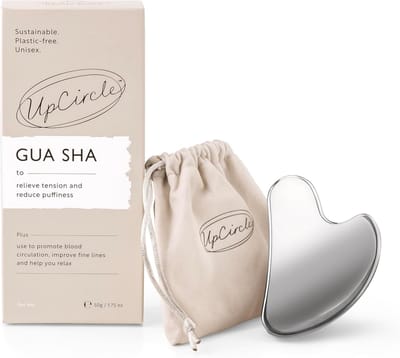 SnelShoppen - Gua Sha Gezichtsmassage Tool - Verlicht Spanning - Helpt Lymfedrainage - Verhoogt Bloedsomloop - Roestvrijstalen Massage Gereedschap voo