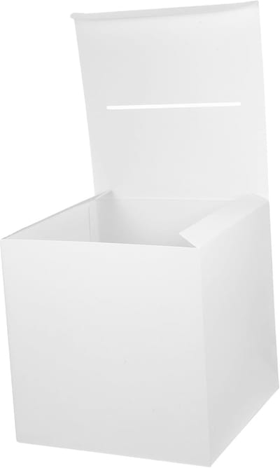 Trouwkaart Dozen - Bruiloft Cadeau Souvenir - Kaarten Verzamelen - Stapelbaar Ontwerp - 22x22x22cm - Wit