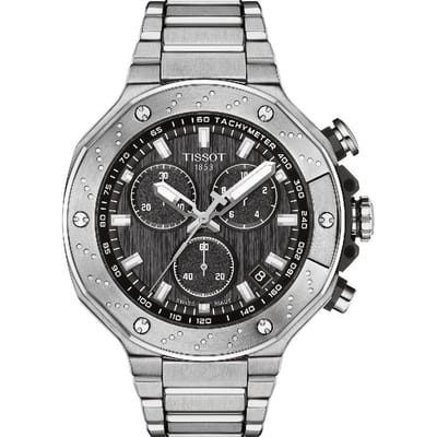 Tissot Roestvrij Staal Zwarte Wijzerplaat Heren Modehorloge T141.417.11.051.01