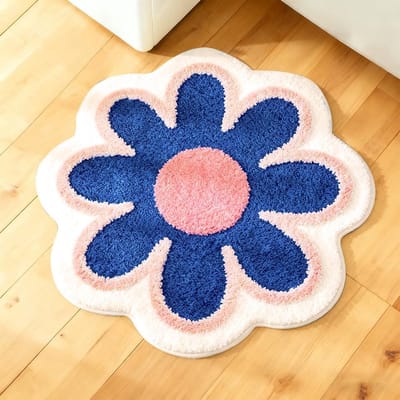 Badkamertapijt - Douchemat Vloerkleed - Vochtige Ruimtes - Hoge Hygroscopiciteit - 40 x 40 cm - Blauw