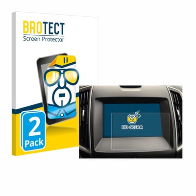BROTECT - Screenprotector voor Ford Galaxy Infotainment Sync 3 (2019) - Folie Beschermfolie transparant 2 Stuks