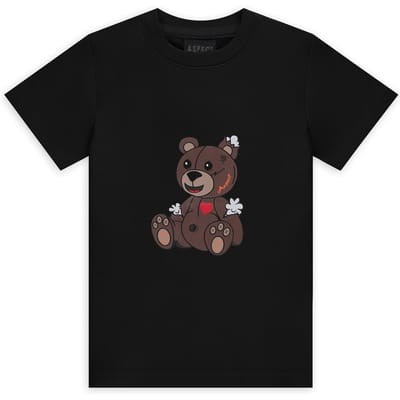 Aspact Kids Teddy Tee Black Maat: 140 | T-Shirts Outlet | Unisex | Zwart