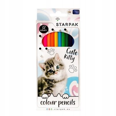 Starpak Kleurpotloden 12 stuks - Shady Katjes