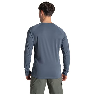 Craghoppers Heren SolarShield+ Nosilife T-shirt met lange mouwen (Donker tin)