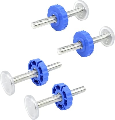 Veiligheidshekken voor Kinderen - 4 Delige Set met Spindel Bouten en Uitbreidingsstukken (Blauw, 10cm) voor Huisdieren en Baby's