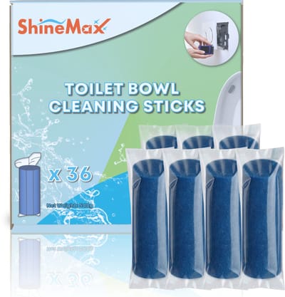 ShineMax Cleaning Sticks Geschikt voor Geberit Duofresh - 36 Stuks - Toiletblokjes Inbouwreservoir - Toiletverfrisser - WC Blokjes - Blauw