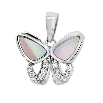 Juwelier Zwartevalk - Zilveren (gerhodineerd) vlinder hanger - 24.382