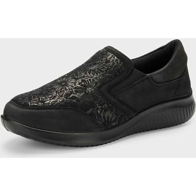 Schoenen met glinsterend bloemenmotief - zwart - Gr. 40 van Goldner Fashion