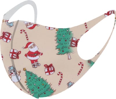 Mondkapje Wasbaar Kerst Mondmasker Creme Mondkapjes Niet-medisch