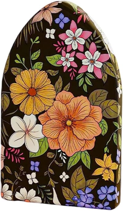 Stoomhandschoenen Kleding - Strijkhand - Kreukels Verwijderen - Meerlaagse Isolatie - 14 x 24 cm - Zwart Bloemen