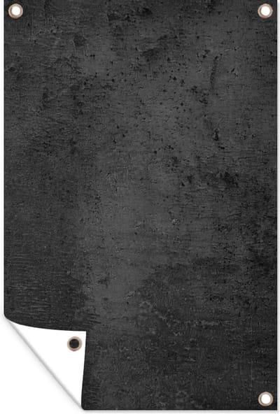 Tuindecoratie Beton - Robuust - Vintage - Rustiek - Grijs - Zwart - 40x60 cm - Tuinposter - Tuindoek - Buitenposter