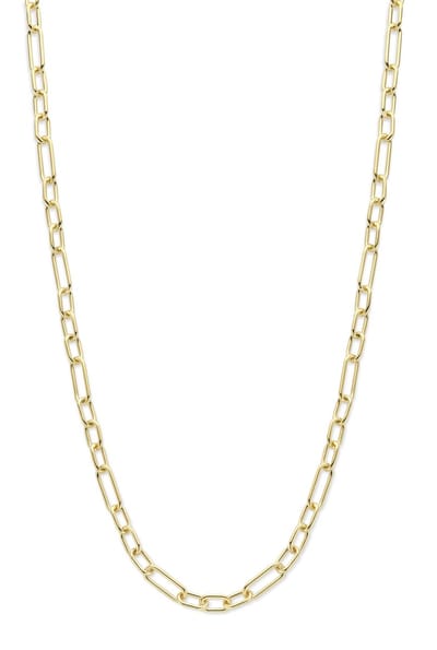 Mori Gold Filté 4,4mm breed collier, Closed-for-Ever, Ronde schakel, Figaro stijl goud gevuld 1/20