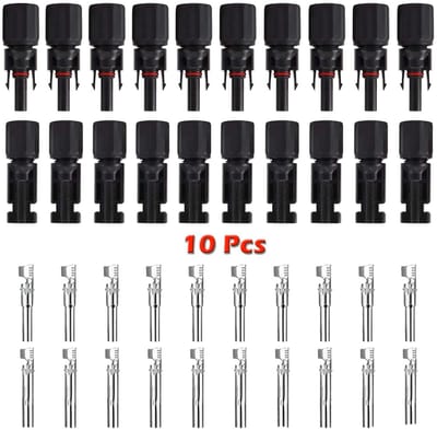 Zonnepaneel Connectoren - Waterdichte Mannelijke/Vrouwelijke Solar Cable Connectors (10 Paar)