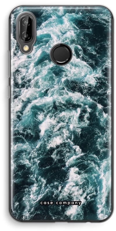 Case Company® - Hoesje geschikt voor Huawei P20 Lite hoesje - Zee golf - Soft Cover Telefoonhoesje - Bescherming aan alle Kanten en Schermrand