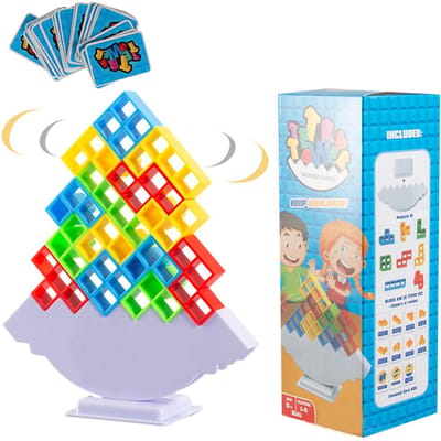 Tetra Tower Balance Game Perfect voor familiespellen, feesten, reizen