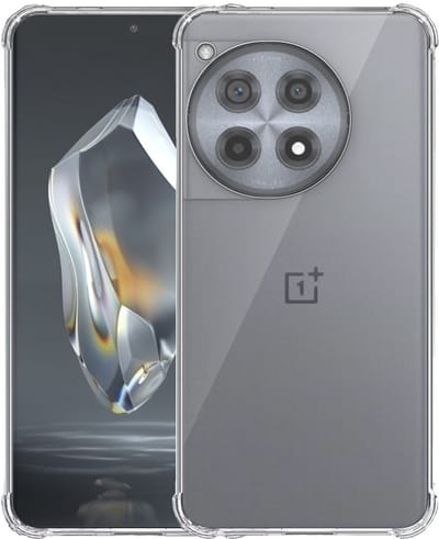 Geschikt voor OnePlus 12 Telefoonhoesje Transparant met Stootrand - Clear Case Shockproof TPU Siliconen Back Cover Case Doorzichtig - Smartphonica geschikt voor OnePlus 12