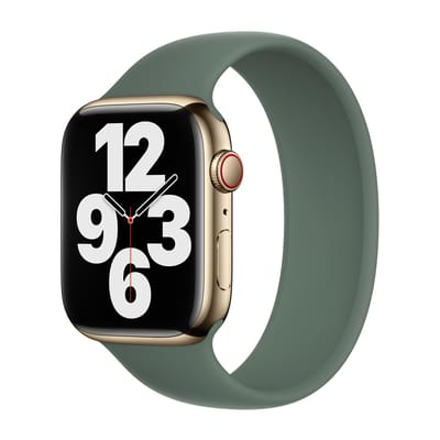Apple Siliconen solobandje voor de Apple Watch | 38/40/41/42 mm - Maat 1 - Eucalyptus