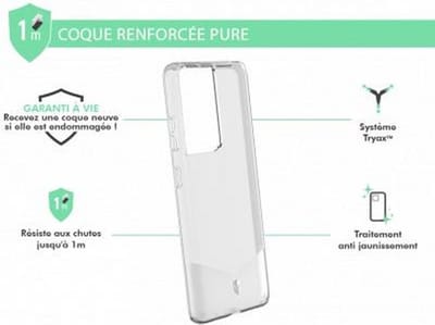 Force Case, Hoesje geschikt voor Samsung Galaxy S21 Ultra 5G - PURE Versterkt, Transparant
