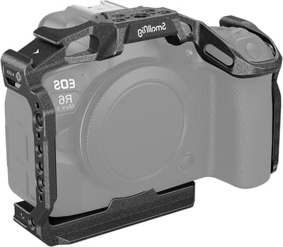 Camera Cage voor Canon R6 Mark II met Snelle Ontgrendelplaat, Koudshoe en Meerdere Draadgaten voor Videoproductie