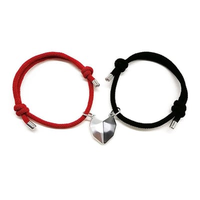 Bixorp Friends Vriendschapsarmbandjes voor 2 met Magnetisch Hartje - BFF Armbandjes Cadeau
