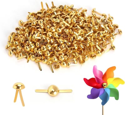 Steekzakklemmen 400 stuks, 8 mm, gouden patroonklemmen voor scrapbooking, knutselen en fotoalbums