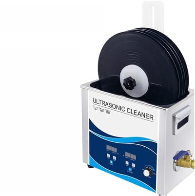 Ultrasone Reiniger - Vinyl Reiniger - Platen Schoonmaken - Roestvrijstalen Kuip - 6.5L - Zilver