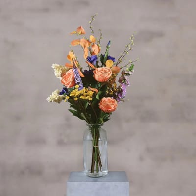 Kunstbloemen boeket - Kleurenpracht - 80 cm - Zijden bloemen - Onderhoudsvrij