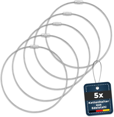 SnelShoppen - Hete Wax-Kettinghouder Fietsketting - Roestvrij Staal - Set van 5 - 30 cm - Herbruikbare Kettingringen voor Efficiënte Kettingverzorging