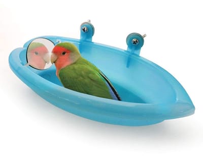 Dailygoody - Vogelbad Voor Gekooide Vogels - Vogelaccessoires - Veilig en Duurzaam - Klein Formaat - Papegaaien - Ideaal Voor Douche En Badplezier
