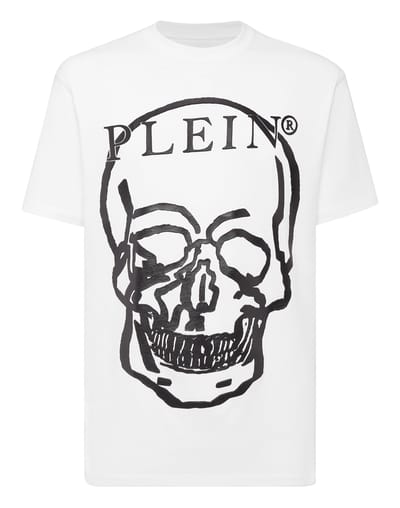 T-Shirt Ronde Hals Skull And Plein