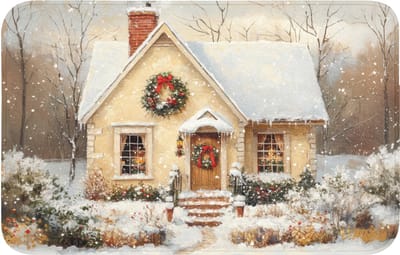 WC mat 80x50 cm - Antislip - Kerst - Huis - Winter - Sneeuw - Toiletmat - Vloermat - Douchemat - Toilet tapijt - Toiletmatten