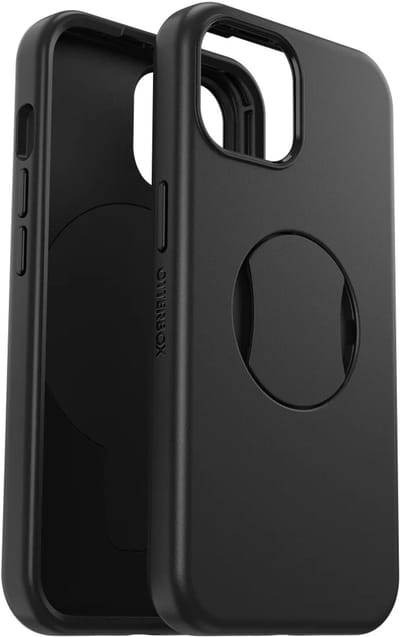 Geschikt voor OtterBox Apple iPhone 15 OtterGrip Back Cover Hoesje Geschikt voor Mag - Zwart
