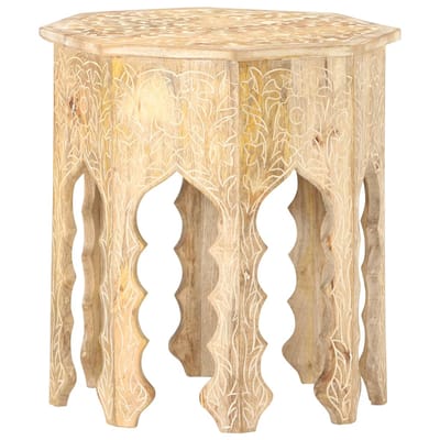 vidaXL - Bijzettafel - Ø48 - cm - massief - mangohout