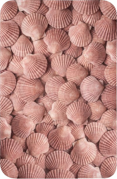 WC mat 40x60 cm - Antislip - Schelpen - Patroon - Roze - Toiletmat - Vloermat - Douchemat - Toilet tapijt - Toiletmatten