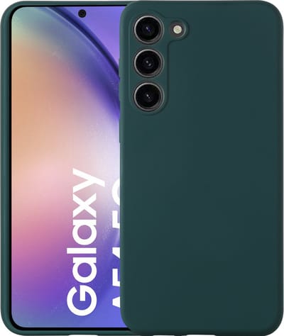Samsung Galaxy A54 hoesje - Zacht TPU backcover - binnenkant microvezel laagje - Groen