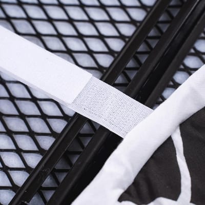 Grote Strijkplankovertrek 150 x 55 cm met Elastische Katoenen Bovenkant en 6 mm Vilten Bekleding - Zwart-Wit
