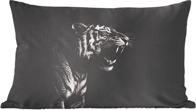 Sierkussens - Kussentjes Woonkamer - 60x40 cm - Tijger - Brult - Bordeaux