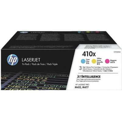 HP 410X - Tonercartridge - Origineel - Hoge Capaciteit - 3 Pack - Geel / Magenta / Cyaan