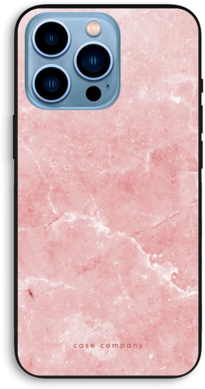 Case Company® - Hoesje geschikt voor iPhone 13 Pro Max hoesje - Roze marmer - Biologisch Afbreekbaar Telefoonhoesje - Bescherming alle Kanten en Schermrand