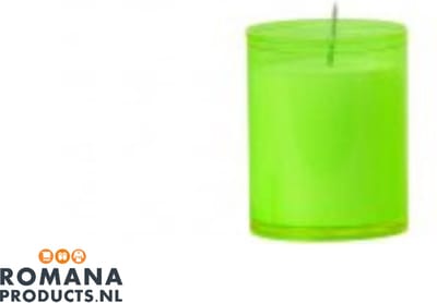 Romana Products Refill Kaarsen 24 uur 100 stuks - Lime - Langdurige Brandduur - Voor Decoratief Gebruik
