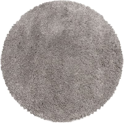 Extra hoogpolig shaggy vloerkleed Fluffy - rond - beige - 120x120 cm